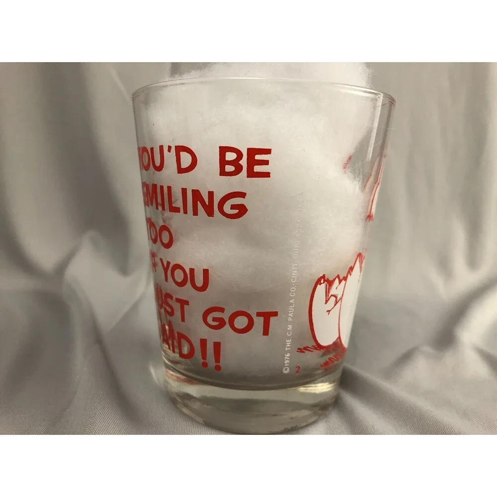 Vintage 1970's Chick Egg JUST GOT LAID Adult Humor Novelty Glass Bird Cup